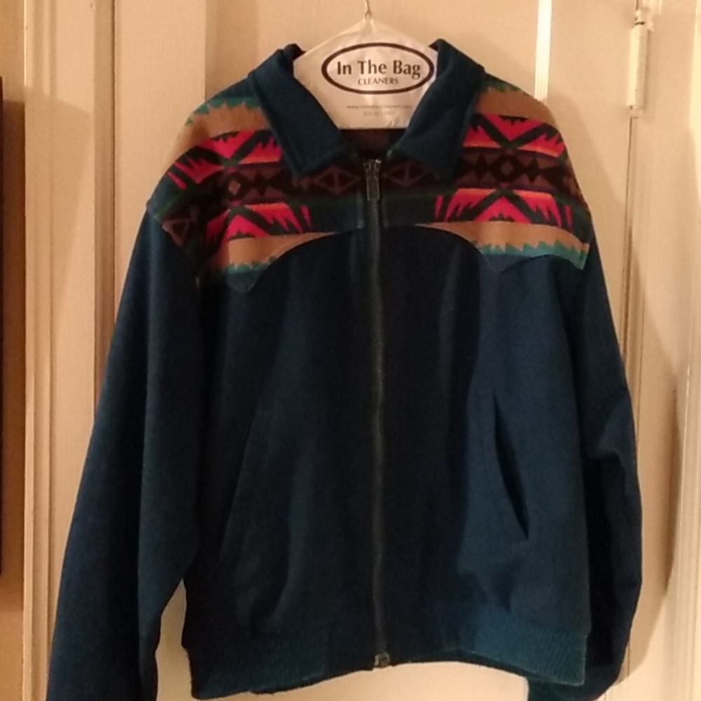 Vintage 70's Pendleton High Grade Southwestern jacket, Aztec print, XL, 3M Wool